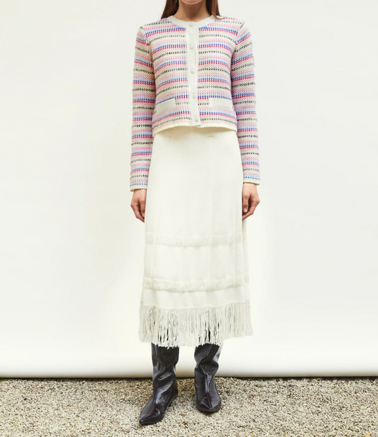 Jupe frangée naturel