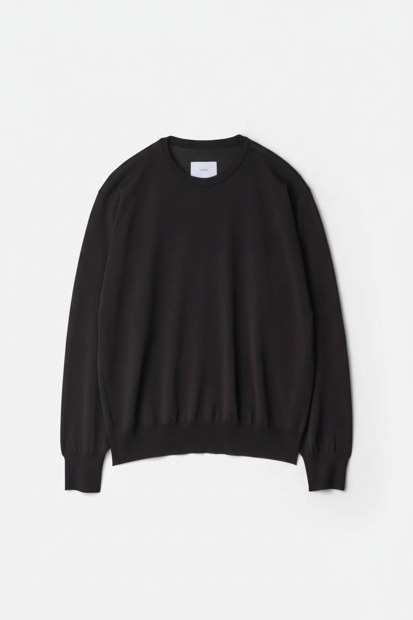 SSSTEIN - WOOL/SILK KNIT CREW NECK LS