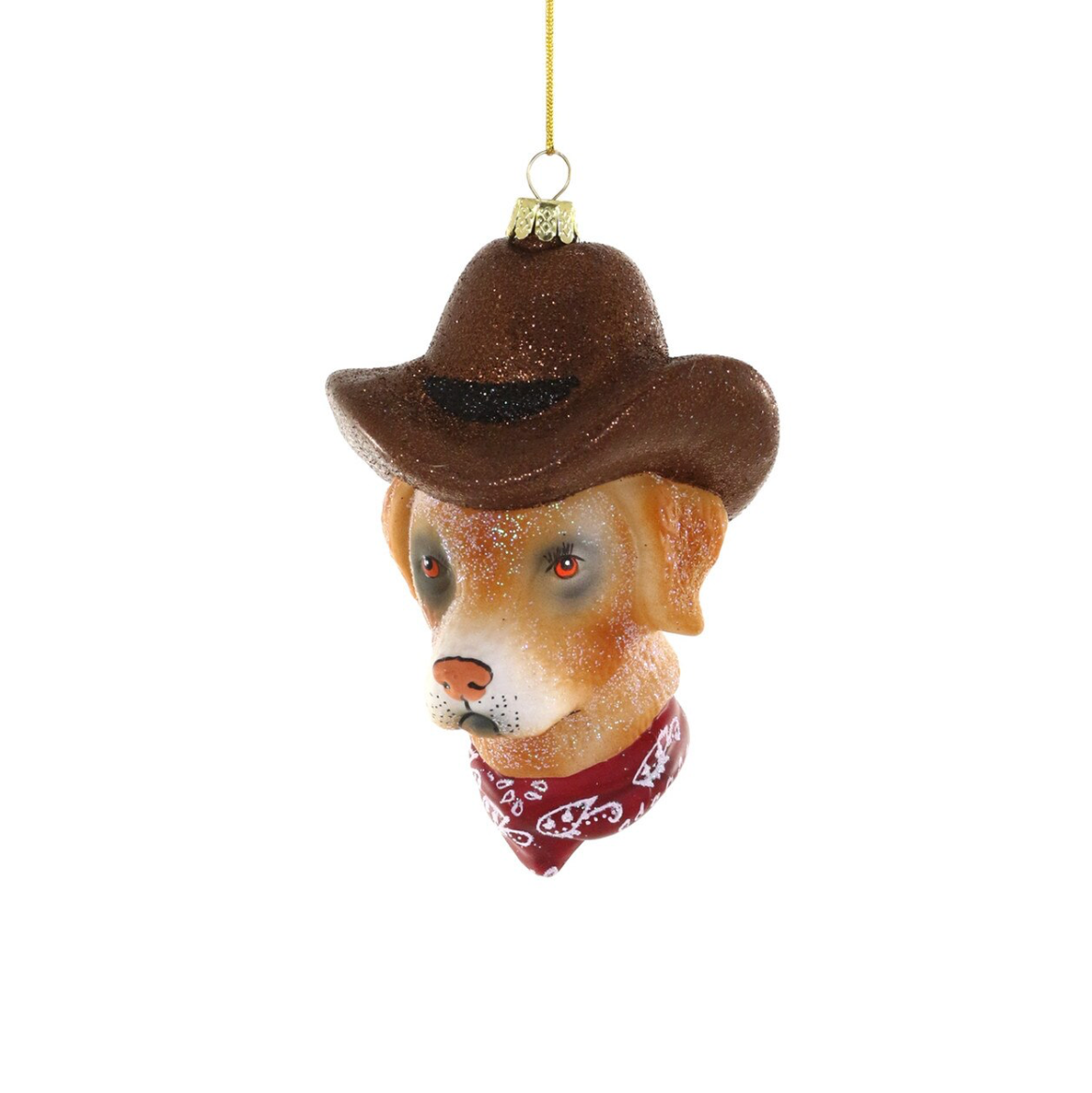 Décoration de Noël Chien cow boy