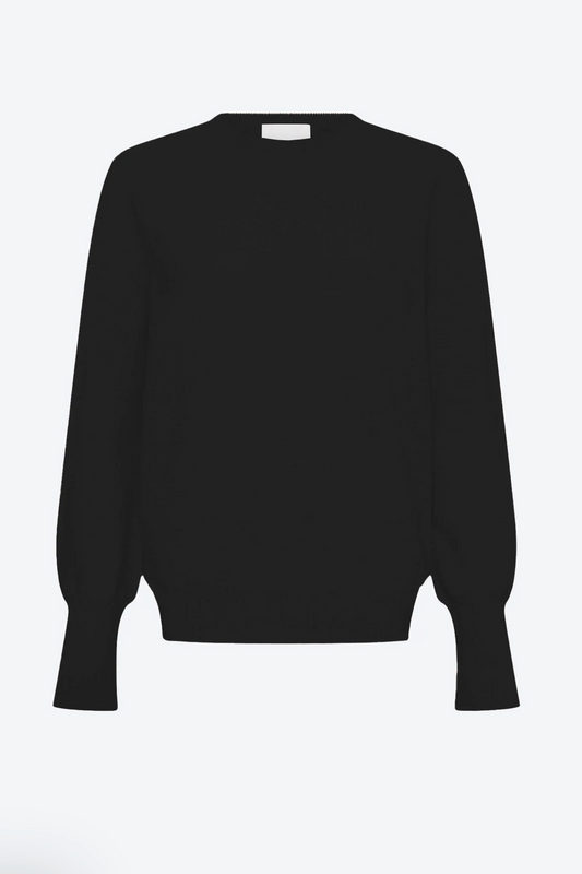 Pull col rond noir Molli