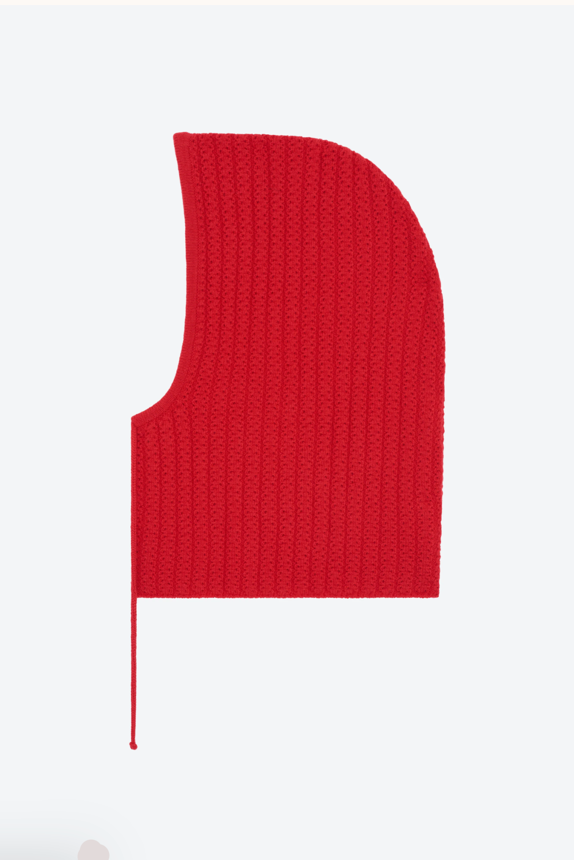 Cagoule maille torsadée rouge