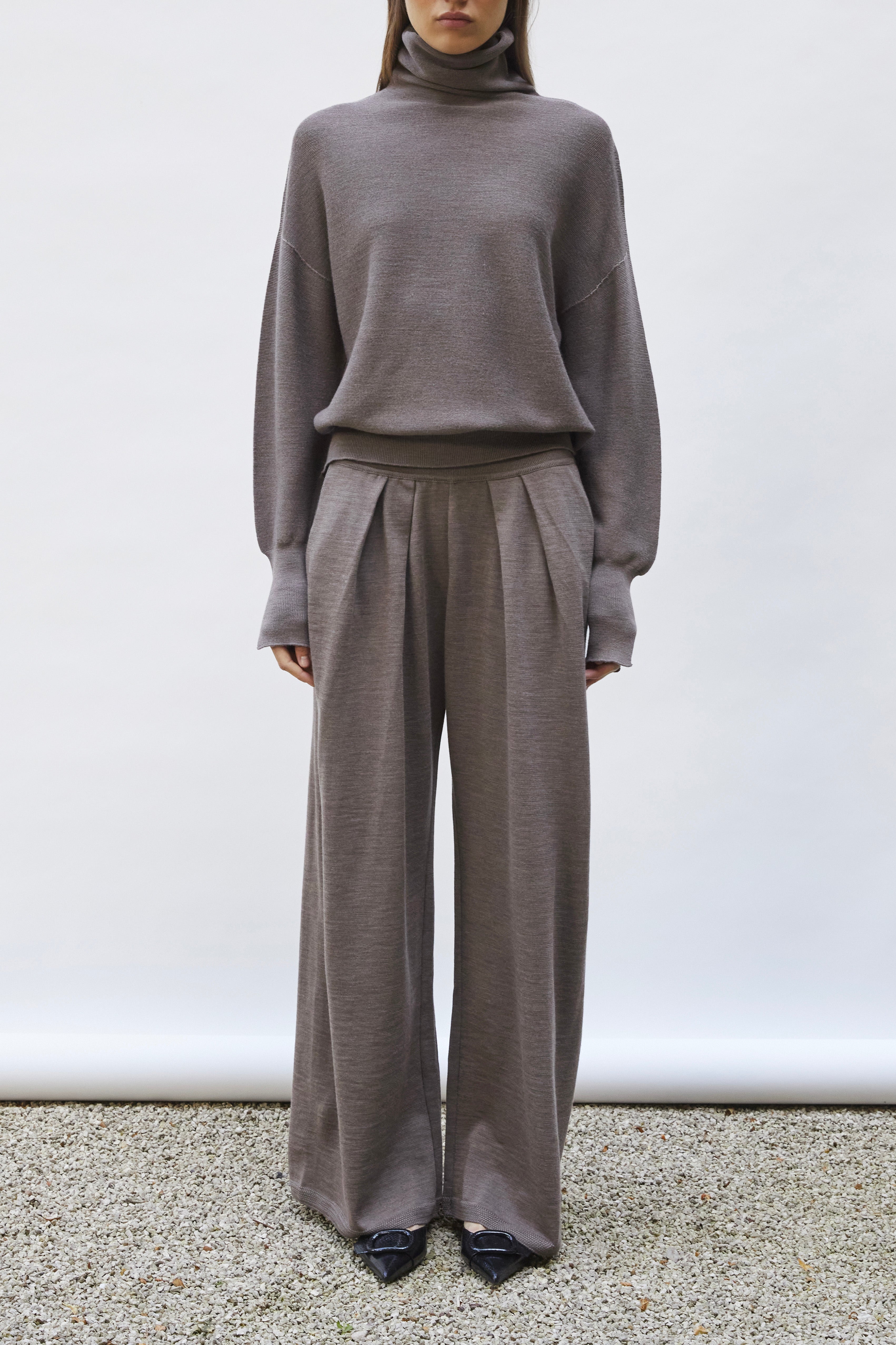 Pantalon large châtaigne