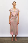Jupe chevron Encore Dune Blueberry Rose fluo MOLLI