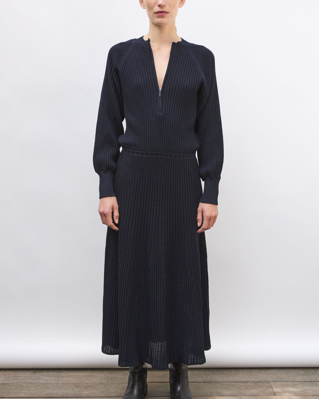 Molli - Robe fluide maille ondulée