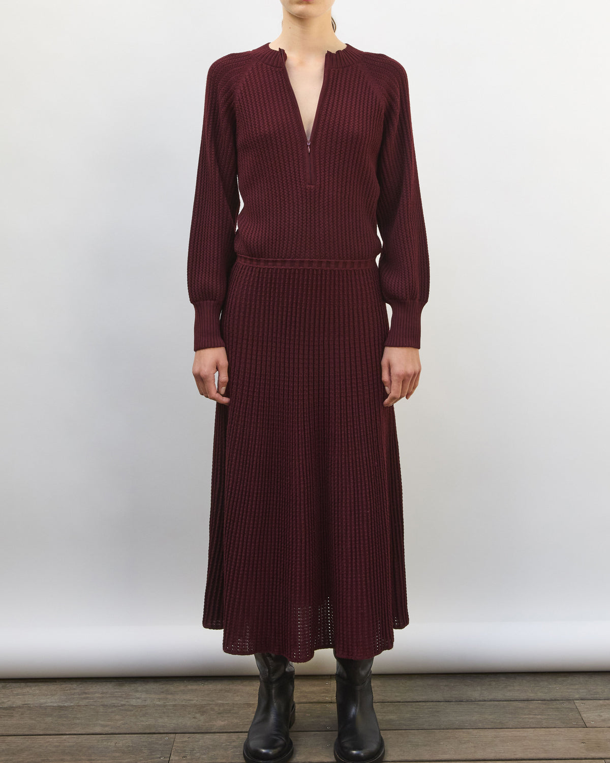 Molli - Robe fluide maille ondulée