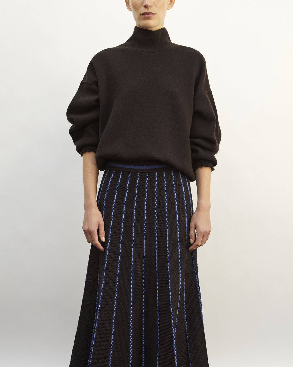 Molli - Top pull col roulé smoke