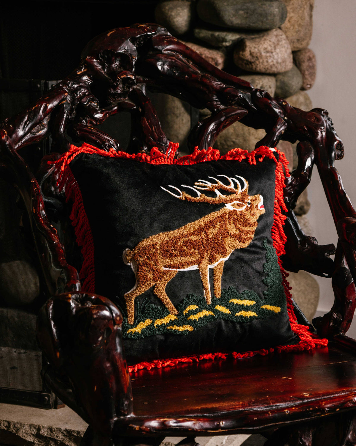 Coussin élan Camp Wandawega