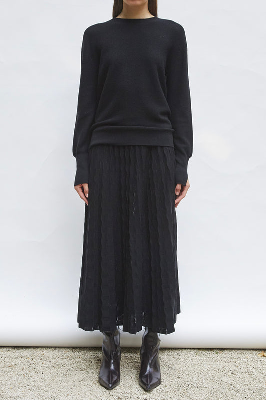 Pull col rond noir Molli