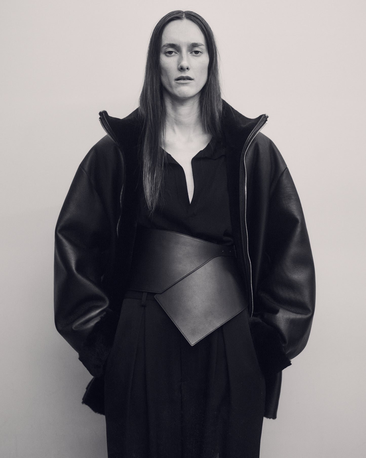 LEATHER WIDE CORSET BELT