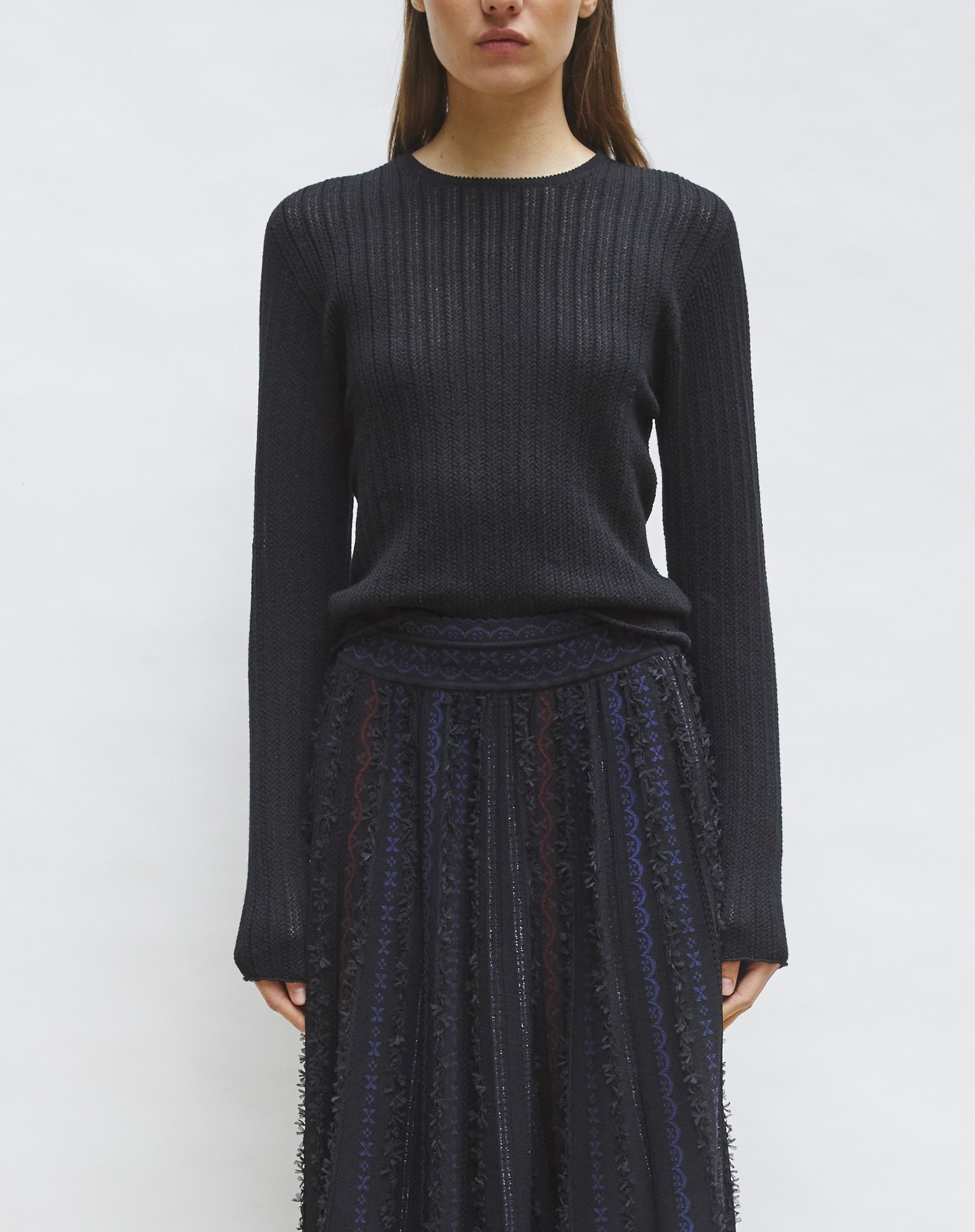 Molli Top fin maille pointelle