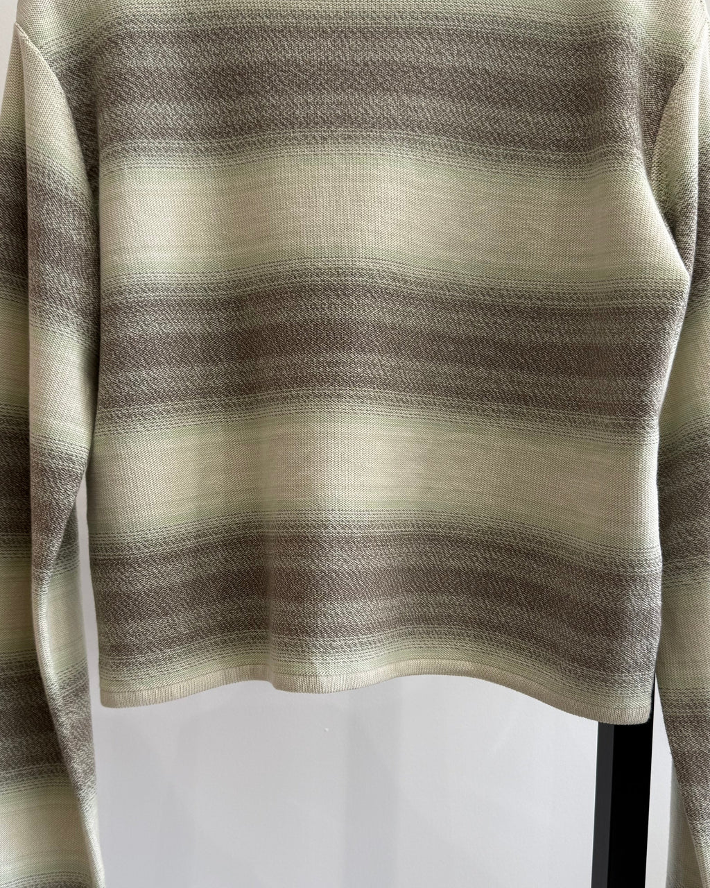 Pull-over à col bateau maille Gradient coton-soie