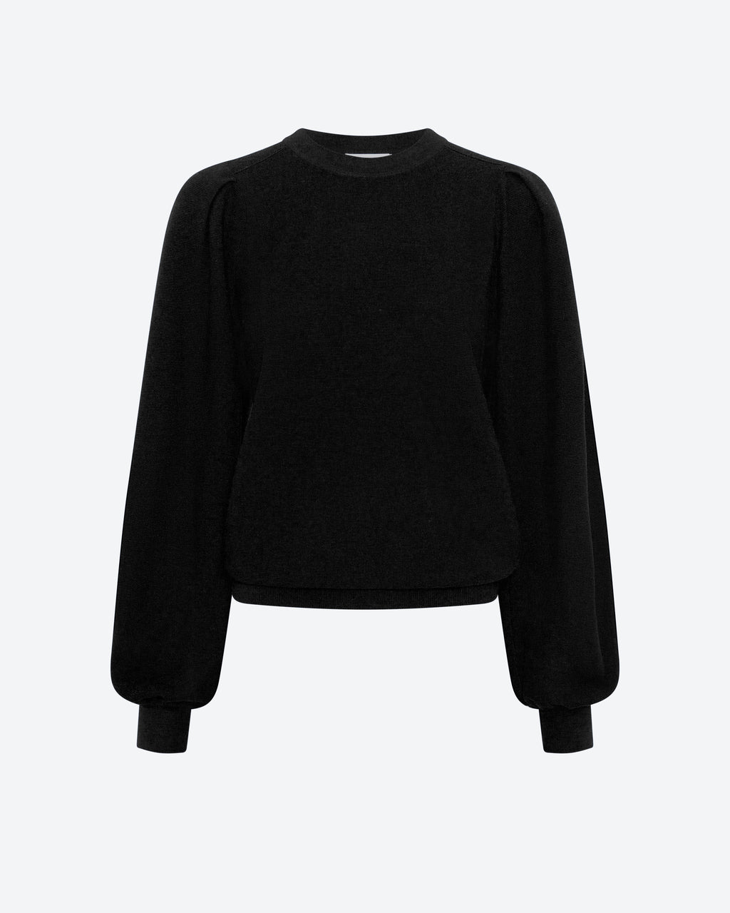 Pull fin manches fronces Molli Noir
