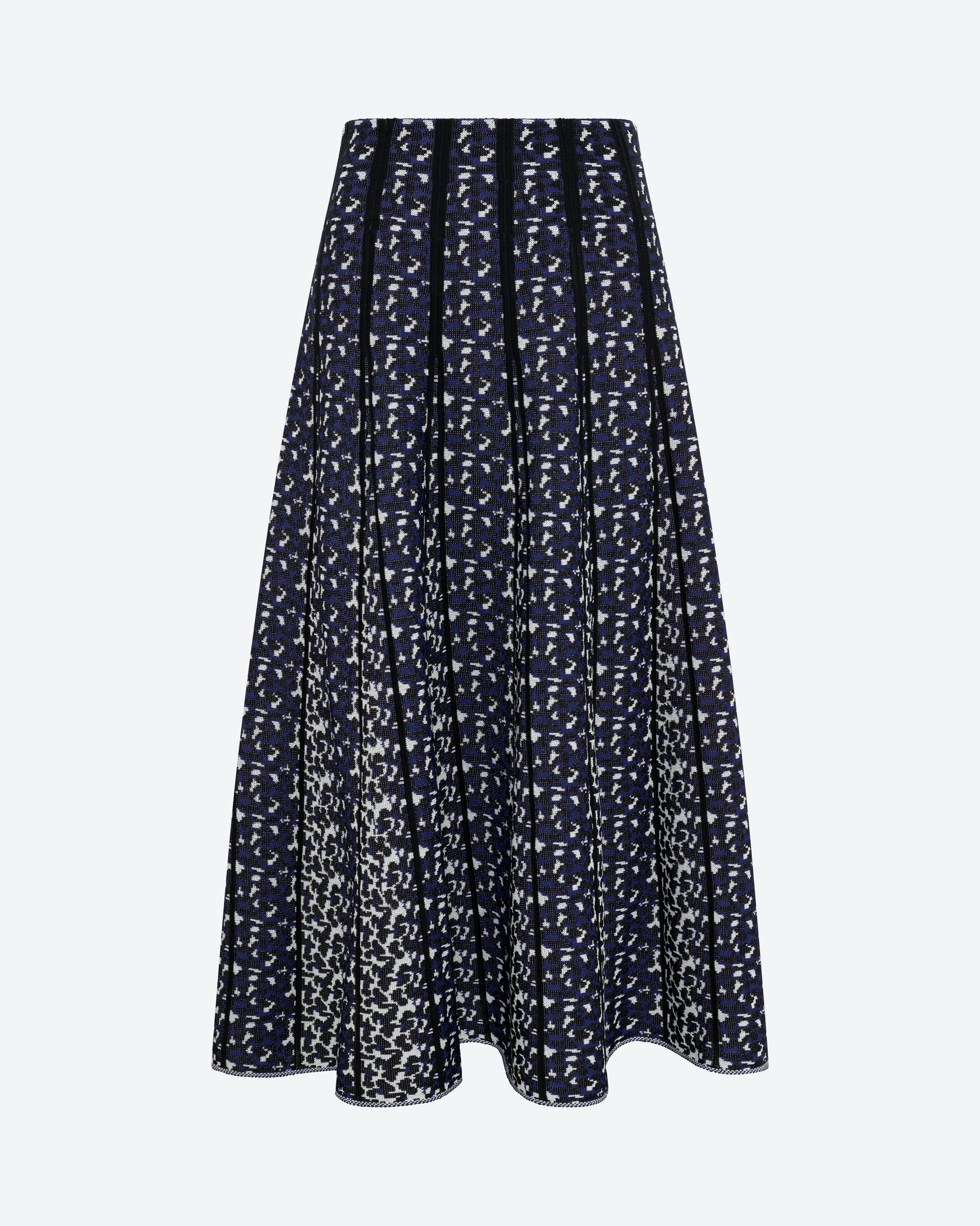 Jupe fine en jacquard Molli Leopard