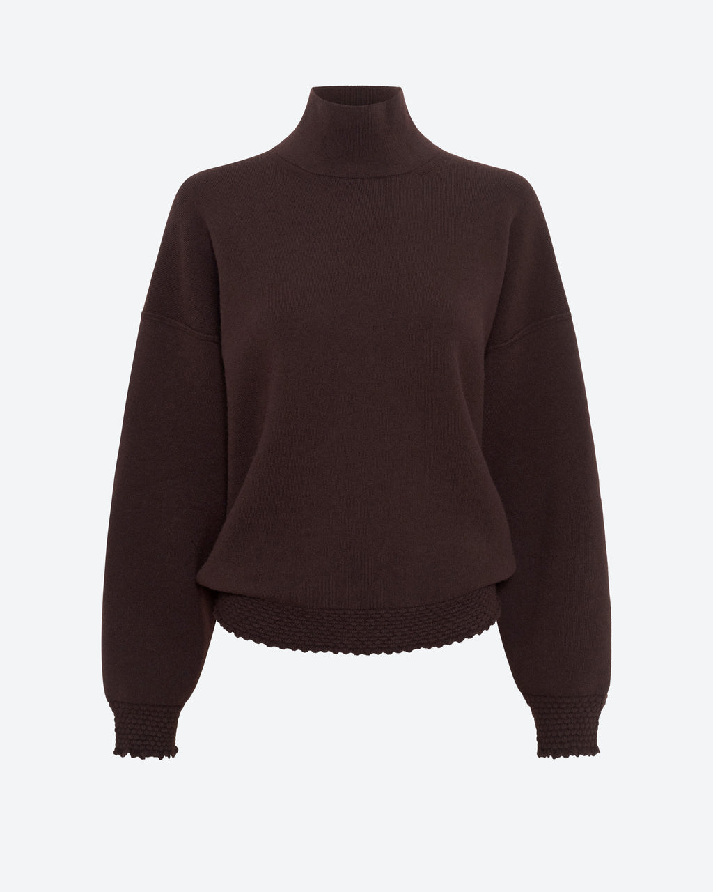 Molli - Top pull col roulé smoke