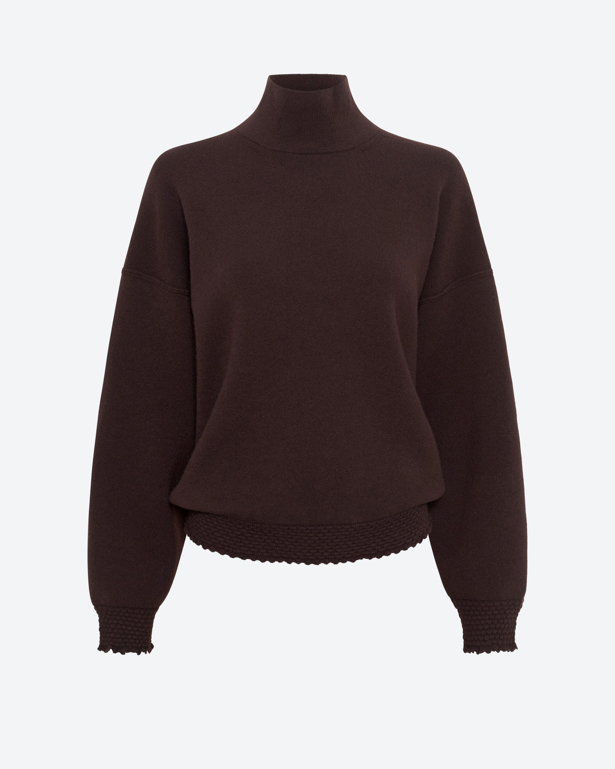 Molli - Top pull col roulé smoke
