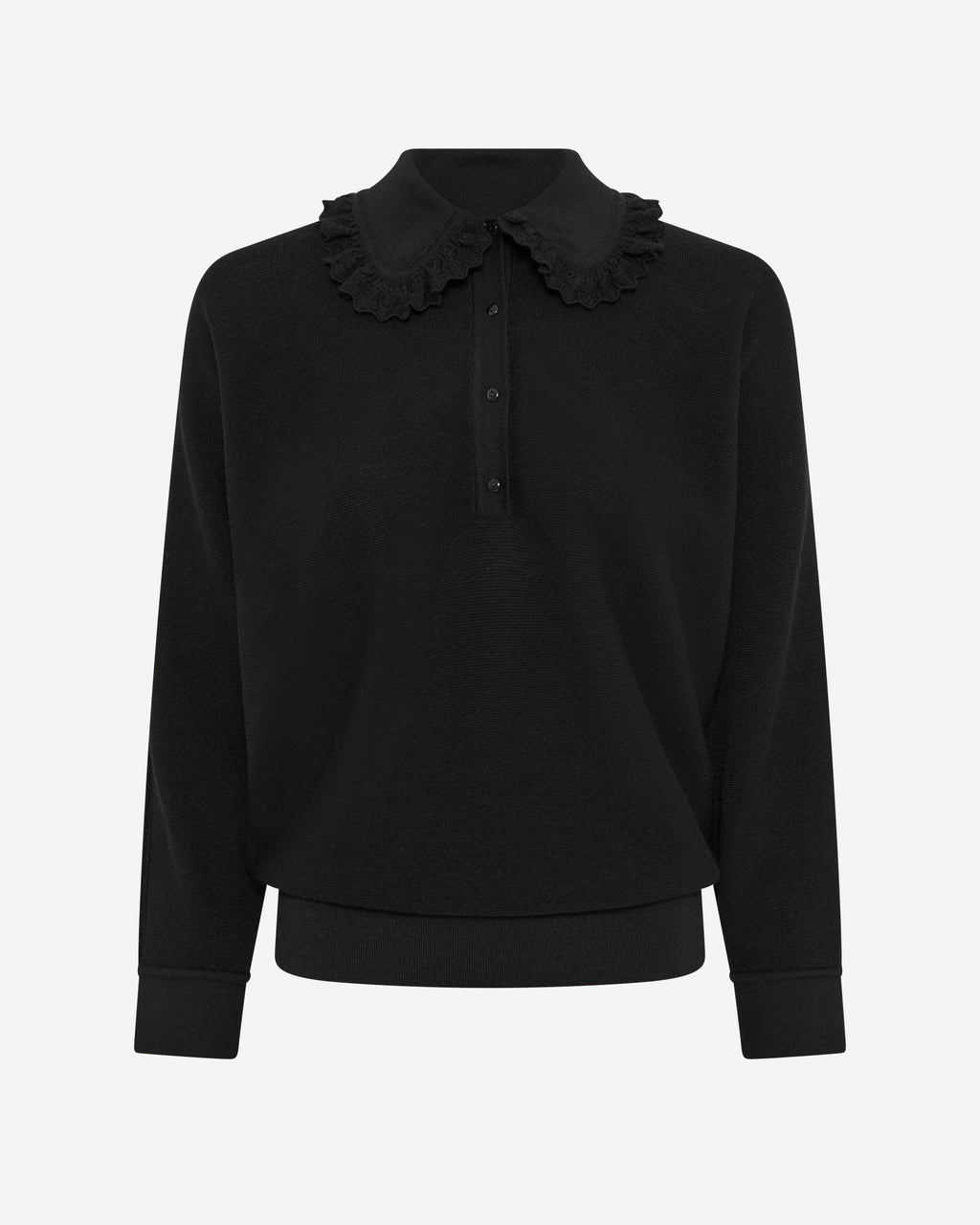 Molli - Polo col dentelle noir
