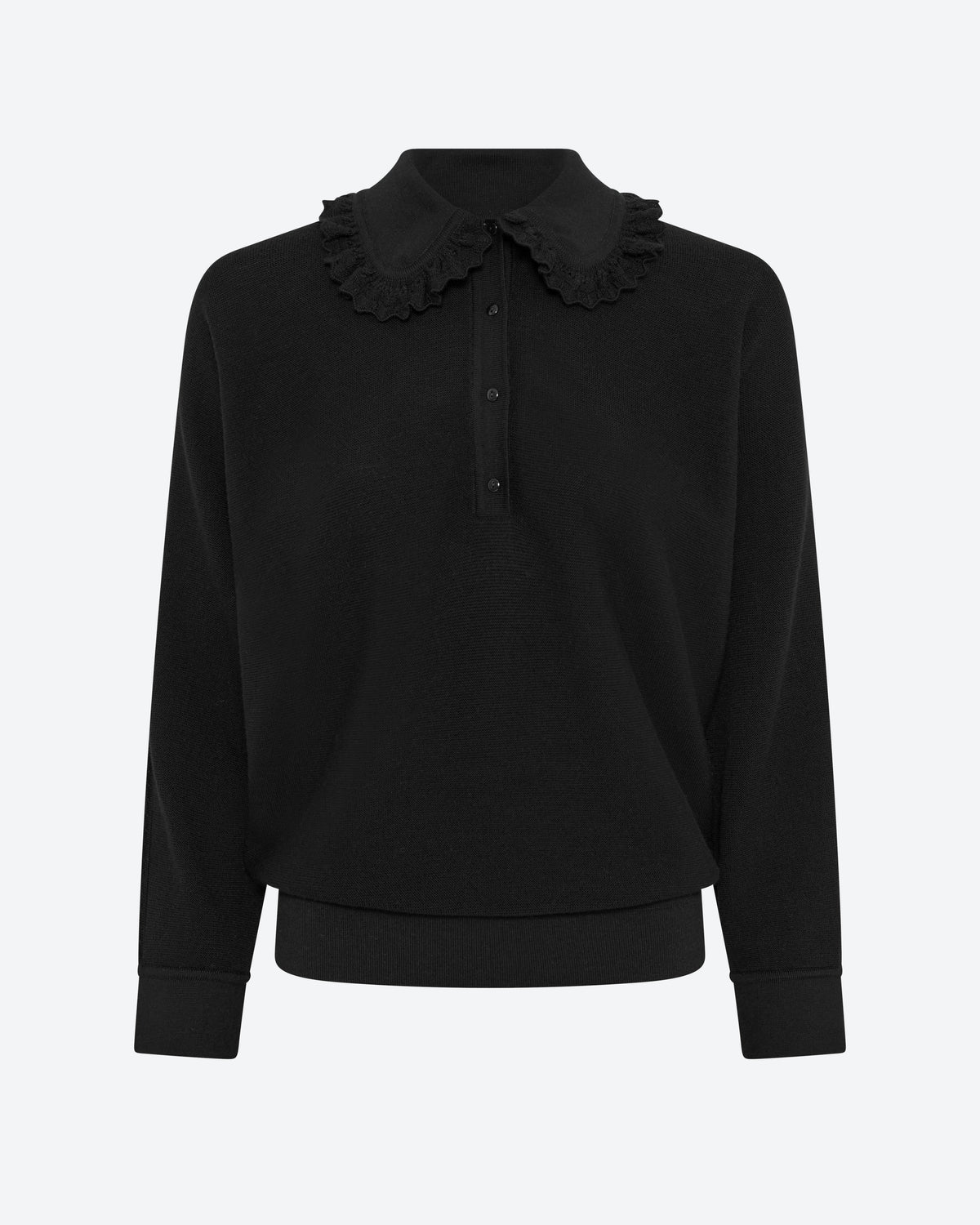 Molli - Polo col dentelle noir
