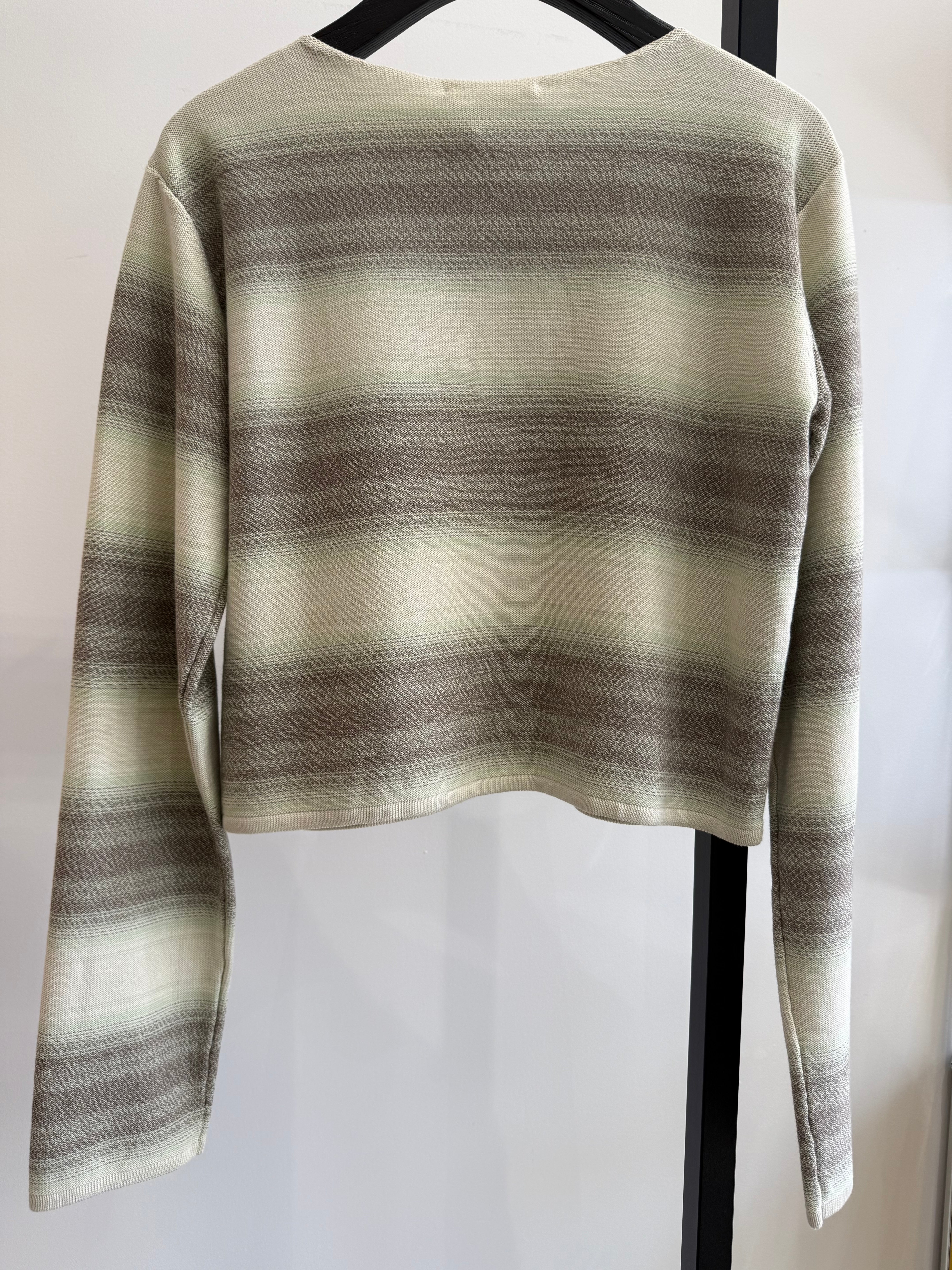 Auralee Cotton silk gradient stripe knit boat neck P/0 – MAISON FRANC