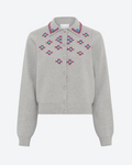 Cardigan maille brodée molli
