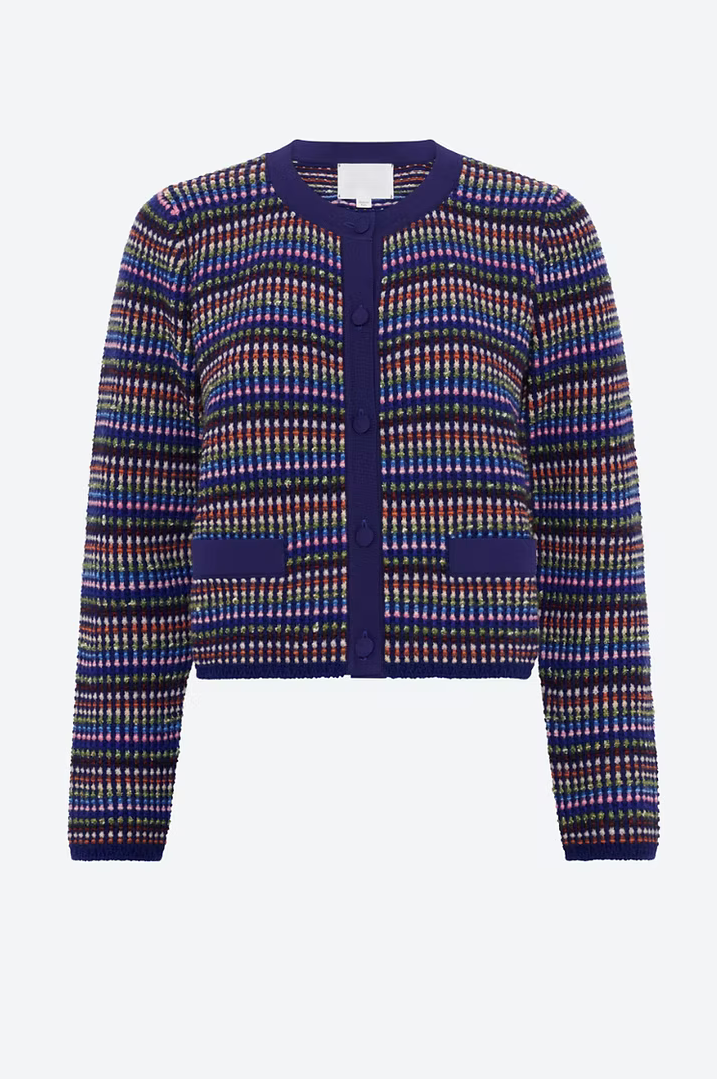 Cardigan indigo multi