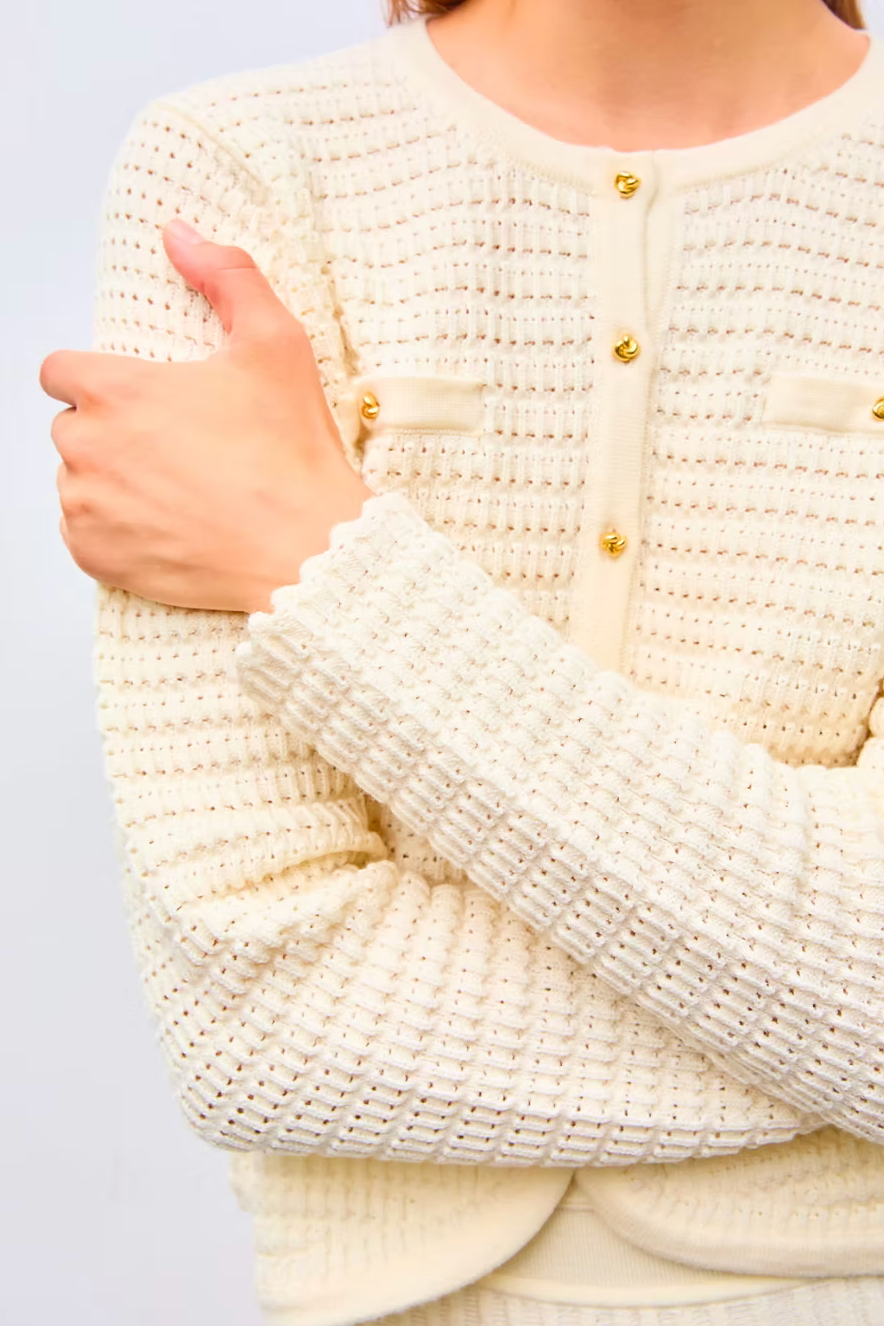 Cardigan Bégonia naturel