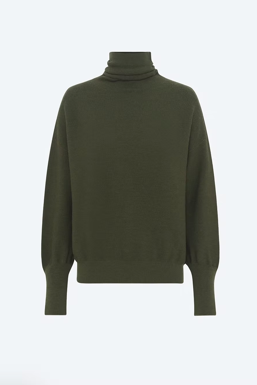 Pul fin col montant kaki