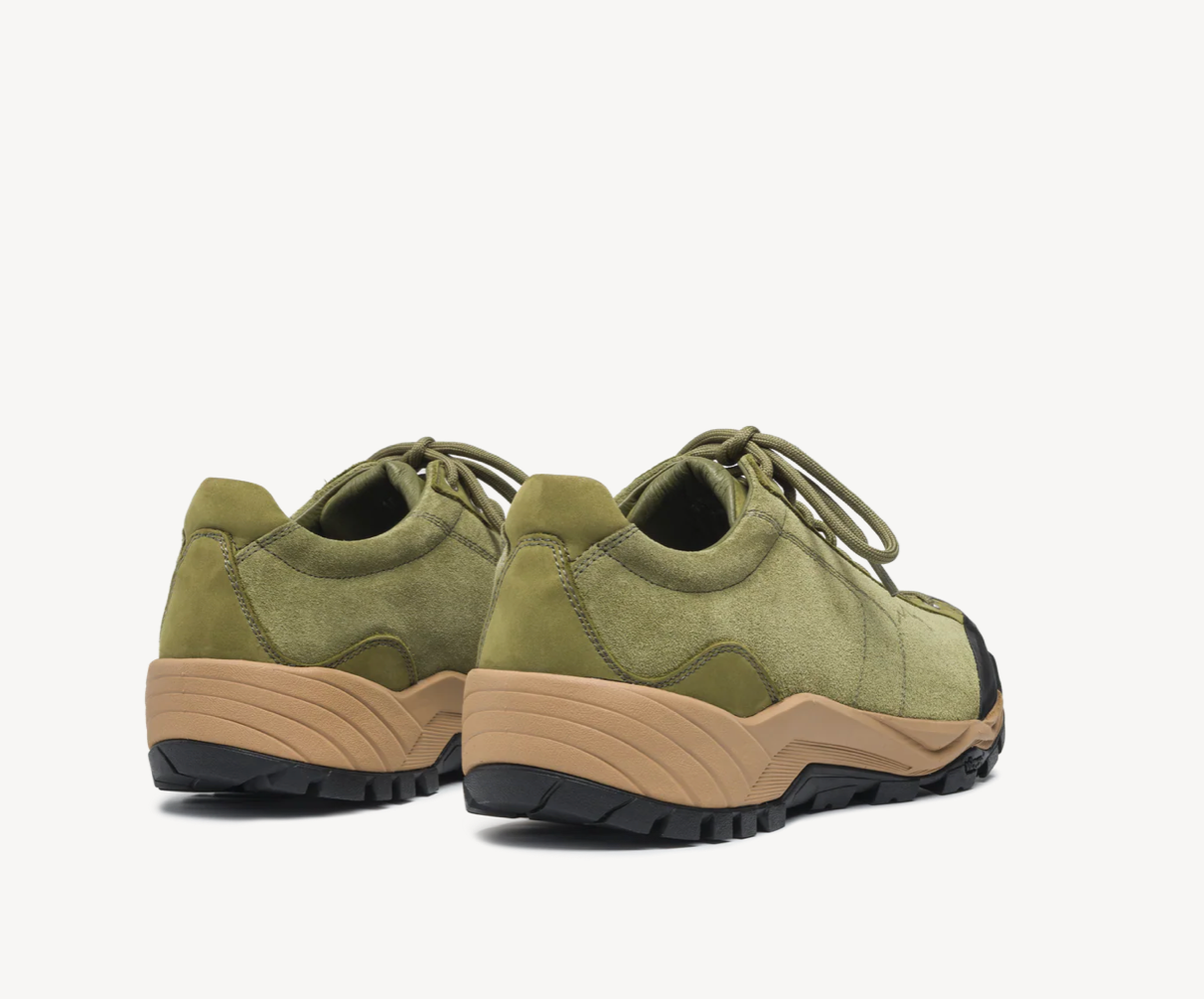 Movida green moss suede
