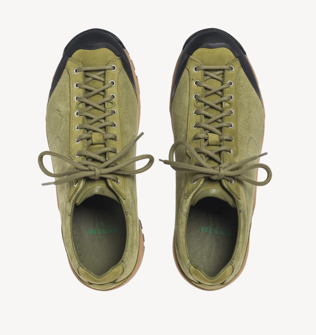 Movida green moss suede