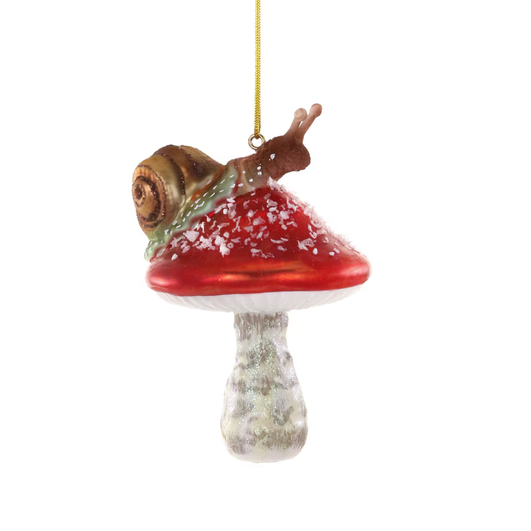 Décoration de Noël Champignon escargot