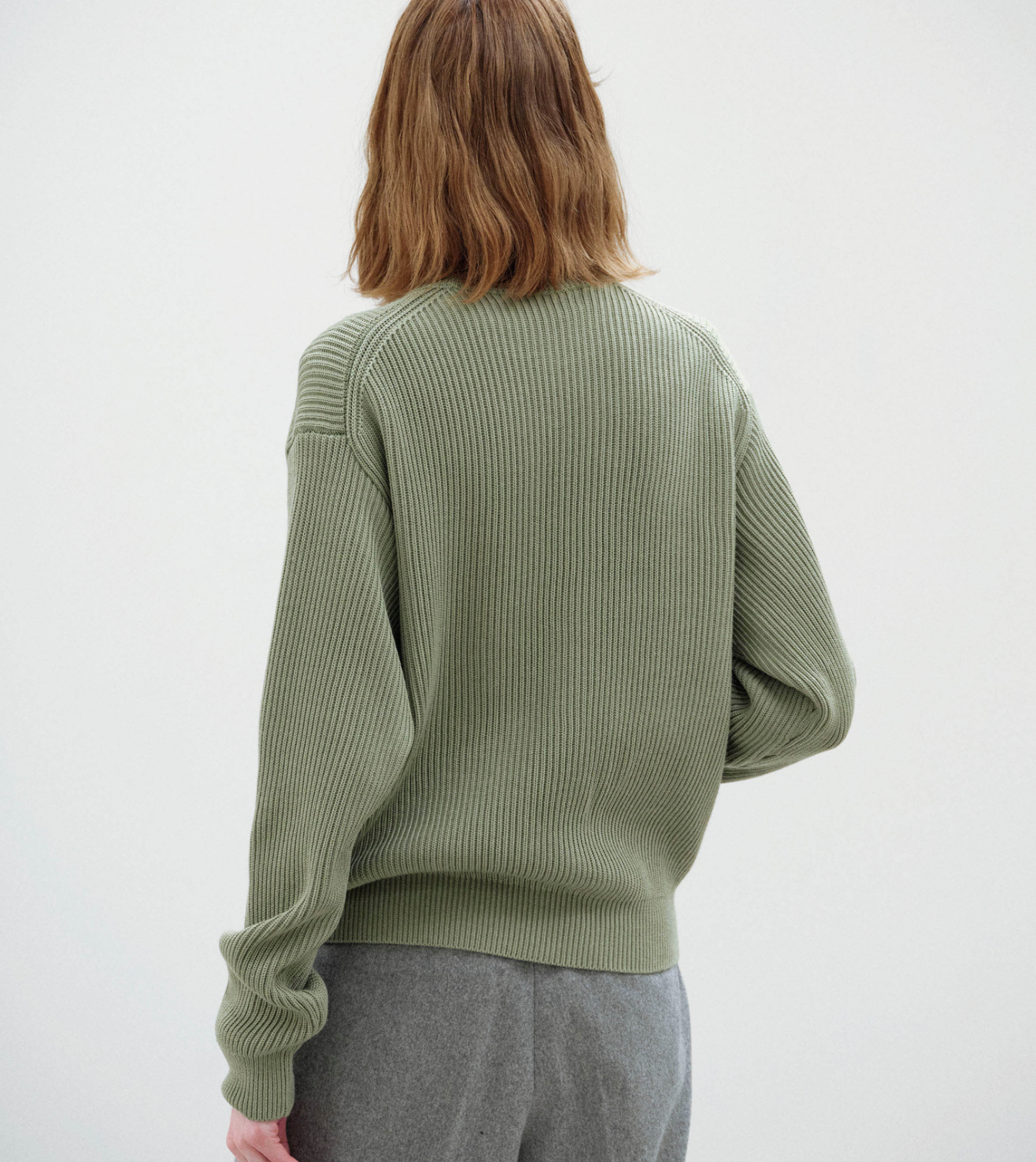 Tricot côtelé doux en laine extra fine