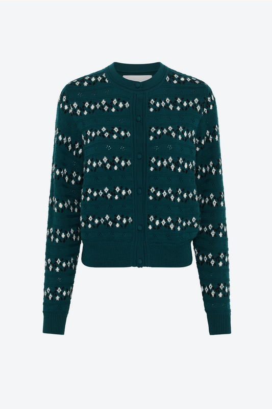 Cardigan dessert vert anglais Molli