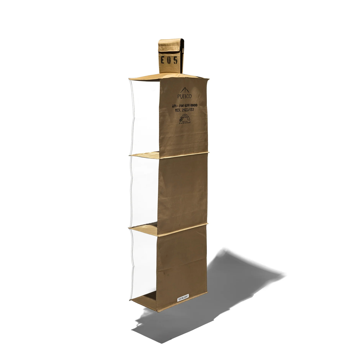 RUBBERIZED FABRIC HANGING ORGANIZER 4 shelves Puebco