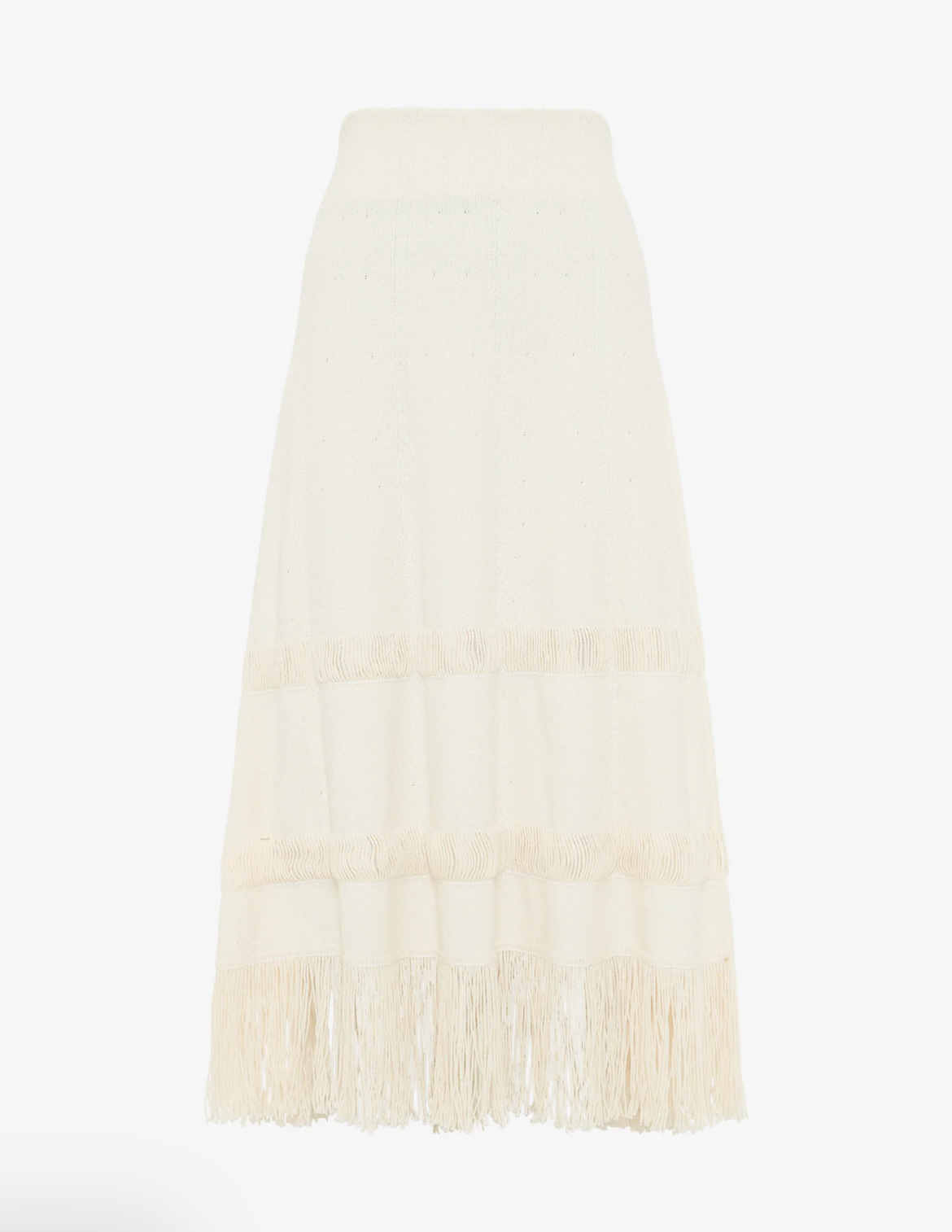 Jupe frangée naturel