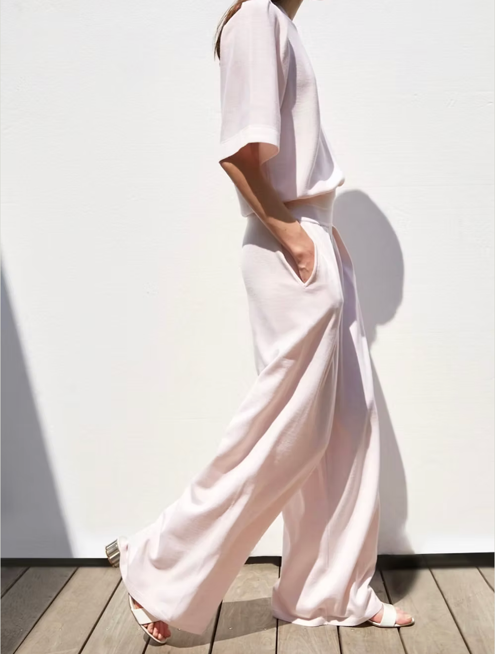 Pantalon fluide en maille Pétale Molli