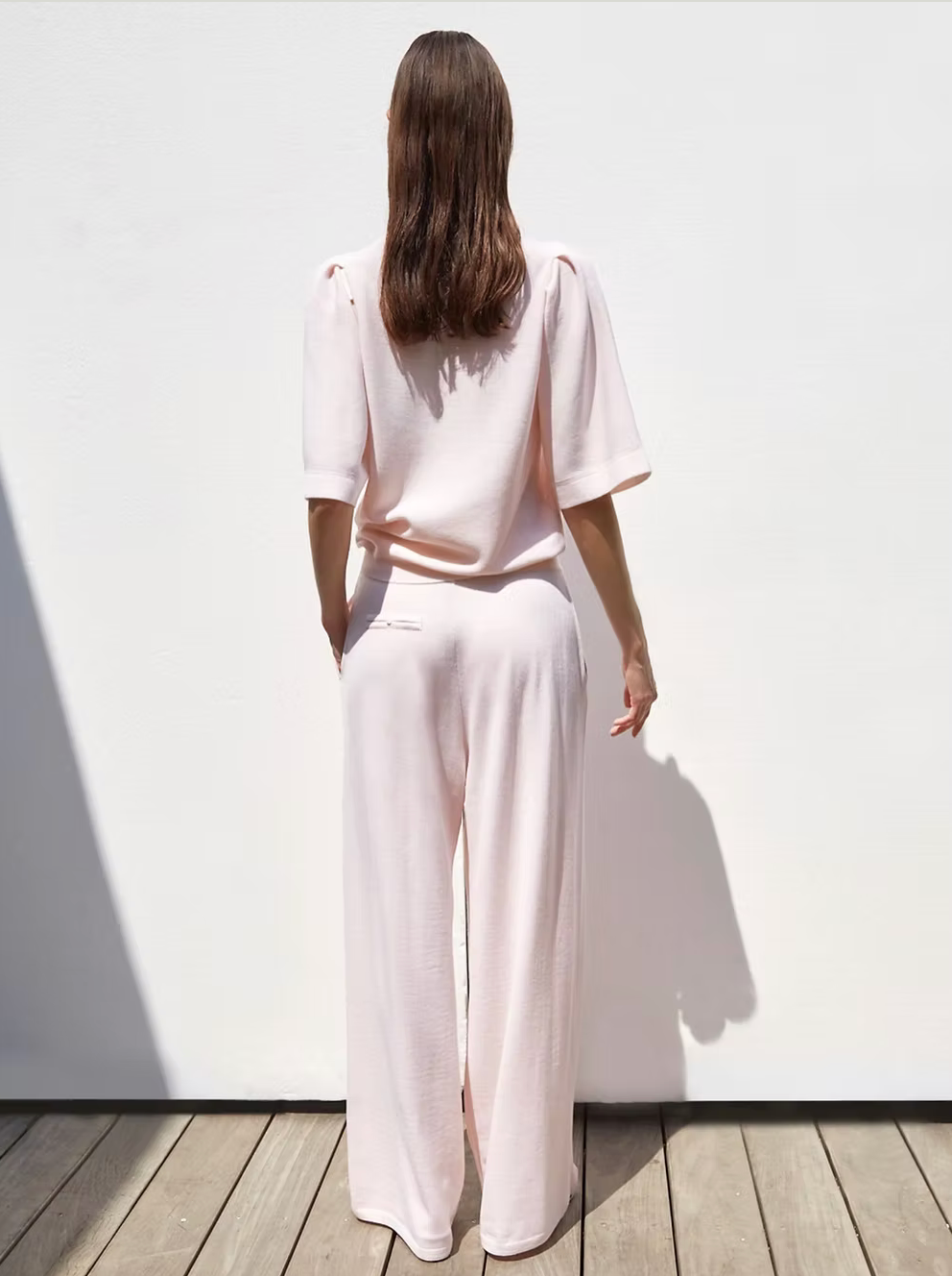 Pantalon fluide en maille Pétale Molli