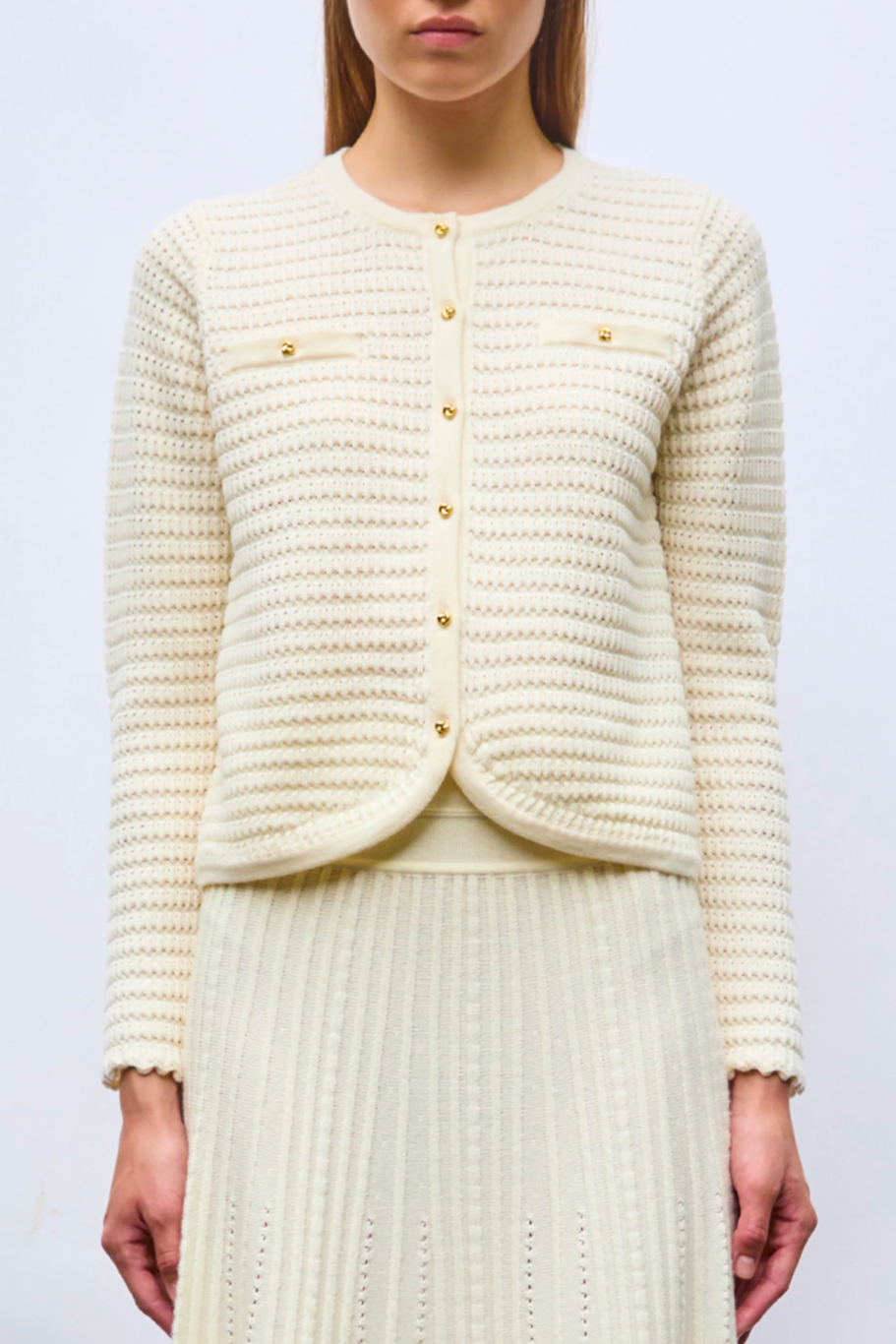 Cardigan Bégonia naturel