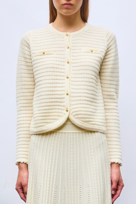 Cardigan Bégonia naturel