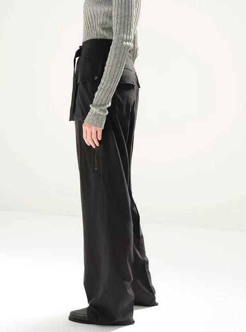 Auralee – Pantalon cargo léger en coton et laine