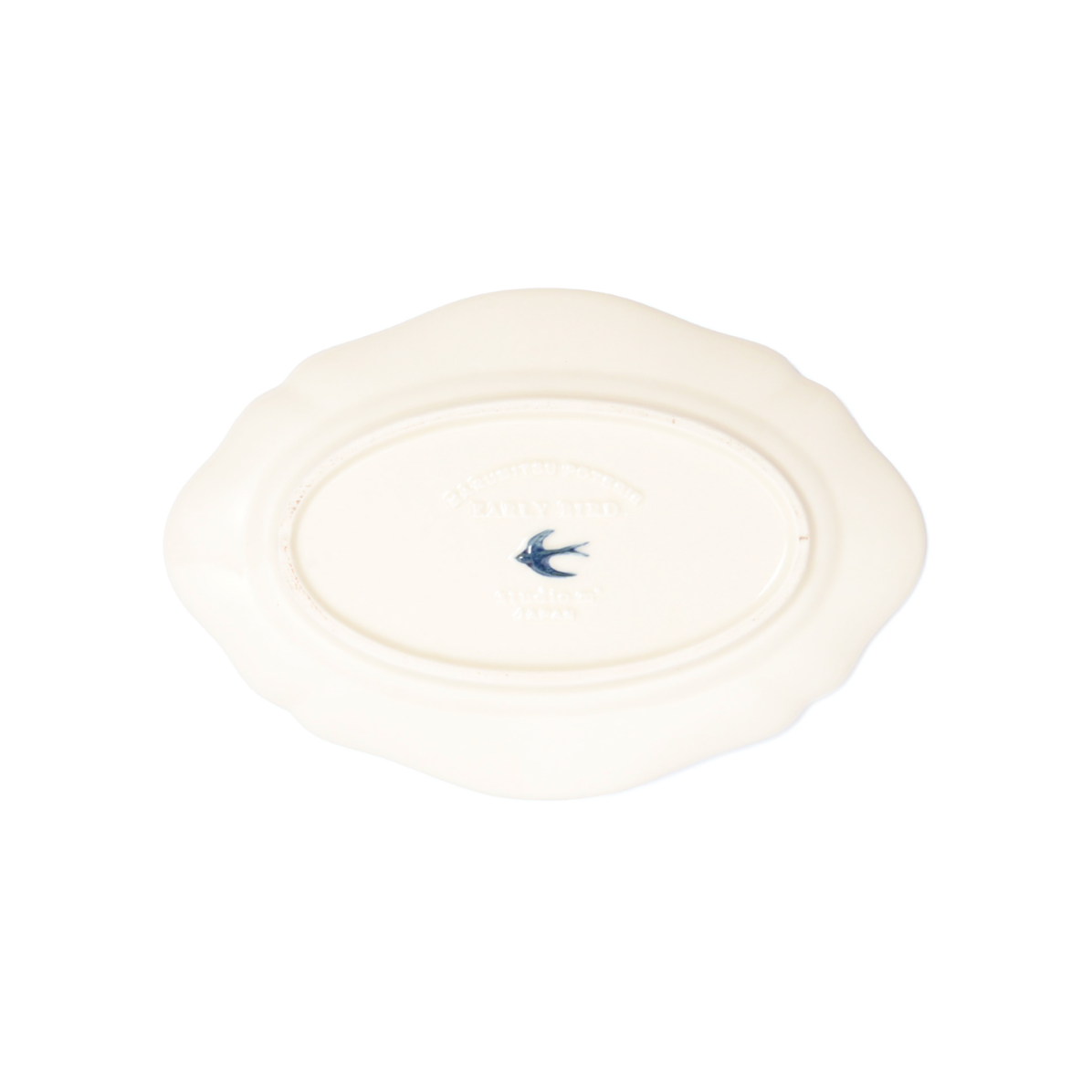 Assiette ovale hirondelle L