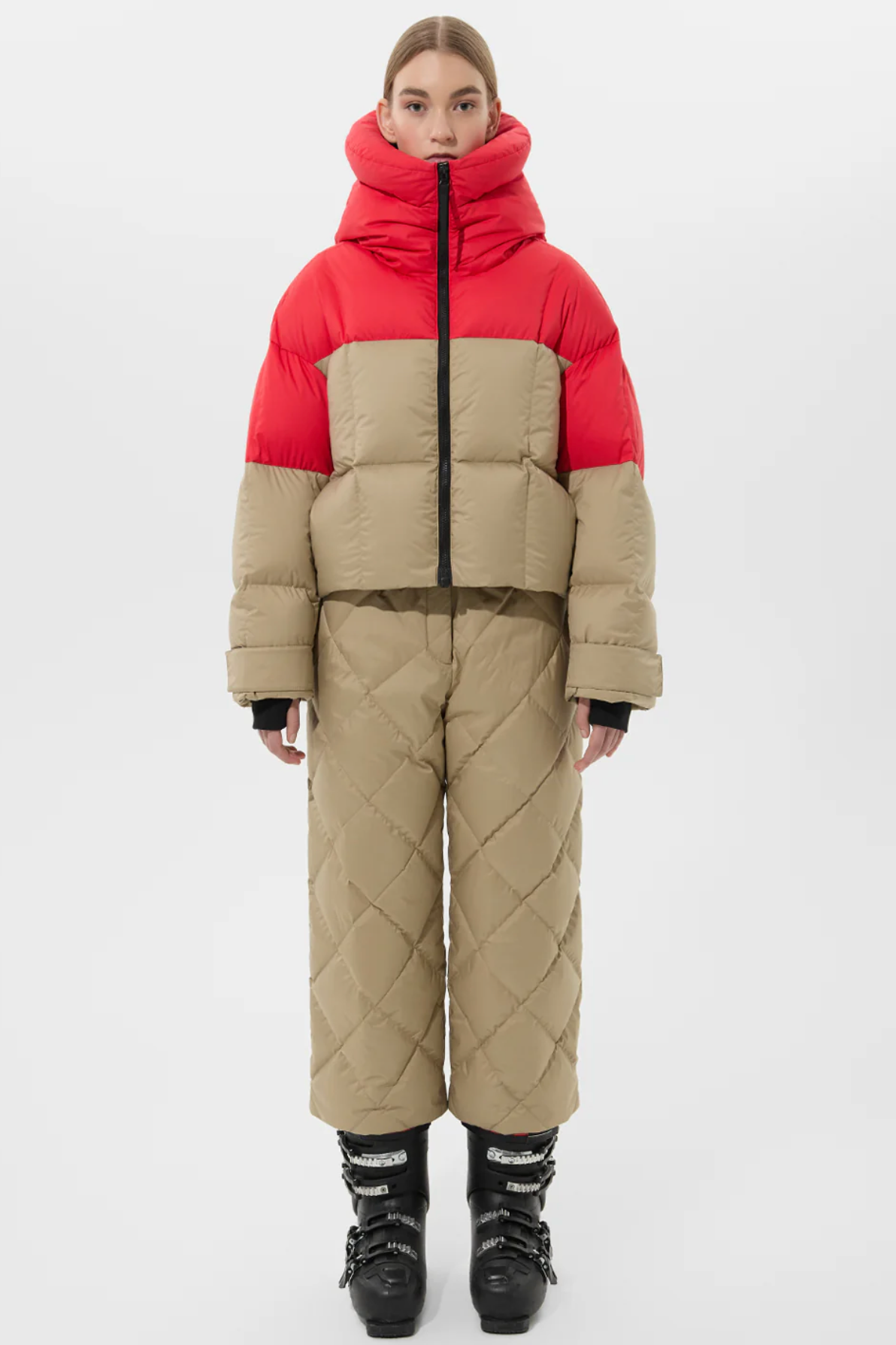 DOUBLE APRES SKI WENDY JACKET TEC BEIGE + TEC RED IENKI IENKI