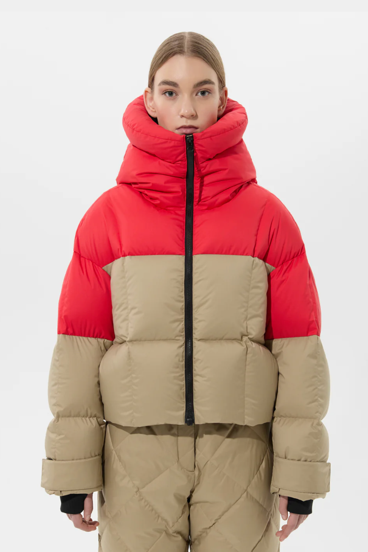 DOUBLE APRES SKI WENDY JACKET TEC BEIGE + TEC RED IENKI IENKI
