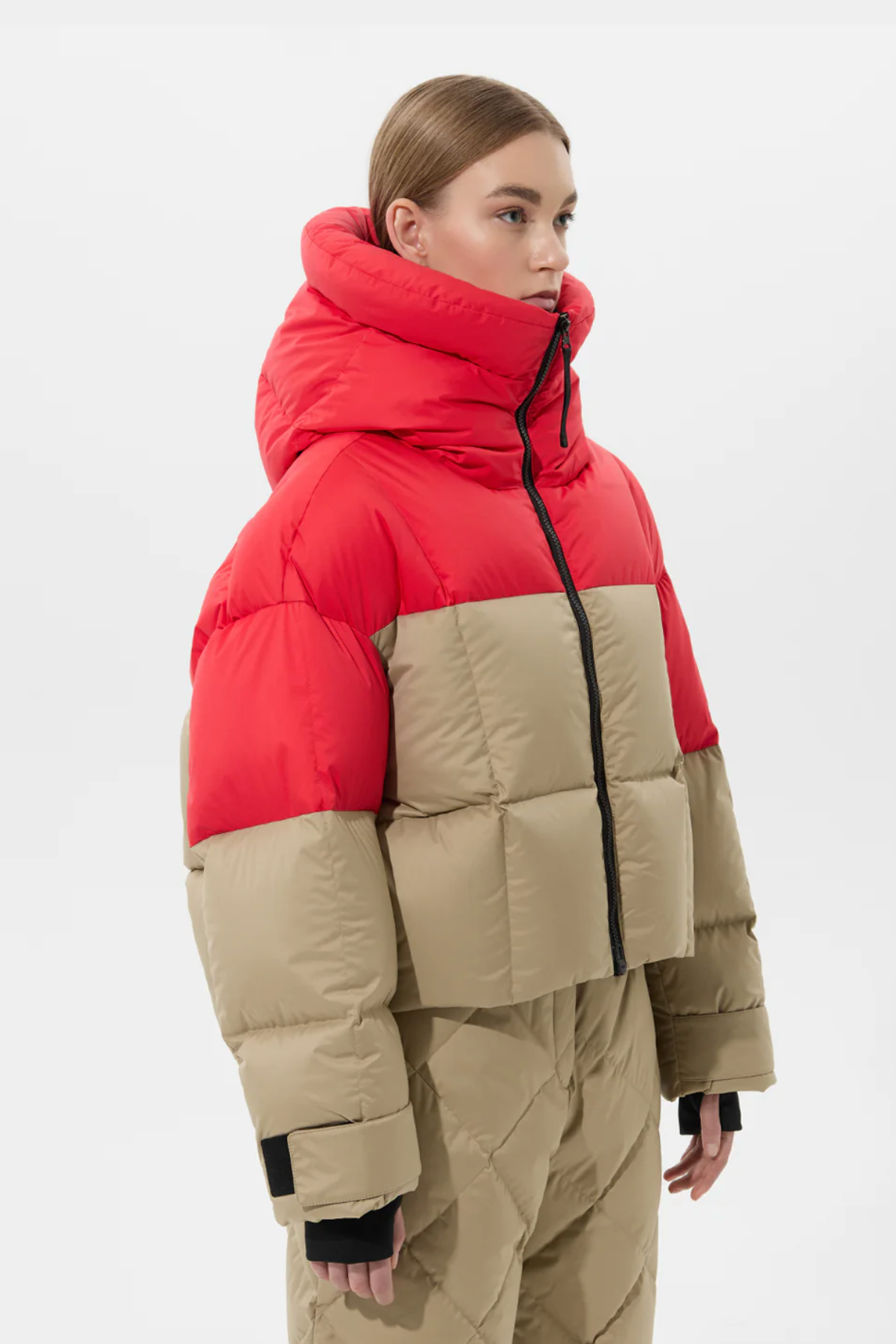 DOUBLE APRES SKI WENDY JACKET TEC BEIGE + TEC RED IENKI IENKI