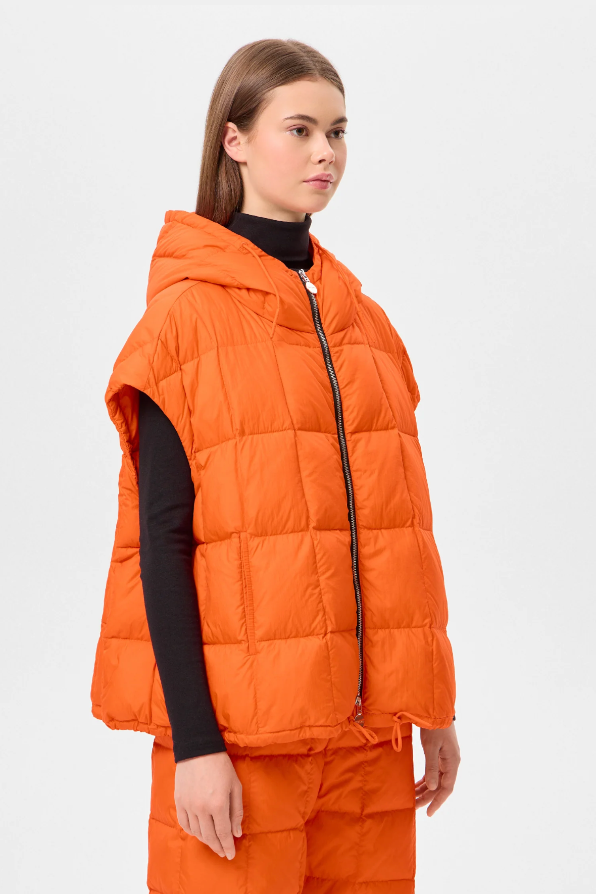 Veste sans manche cozy arco orange Ienki Ienki