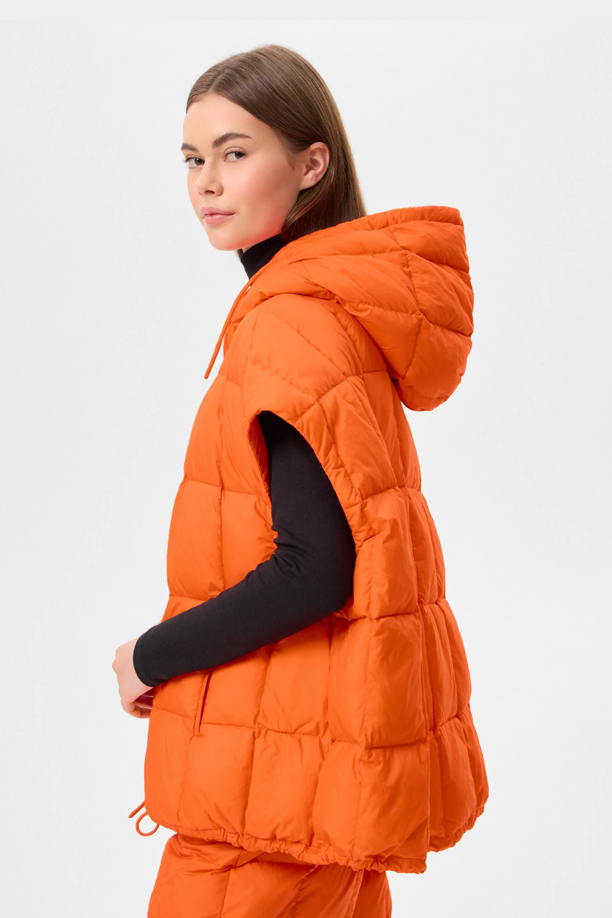 Veste sans manche cozy arco orange Ienki Ienki