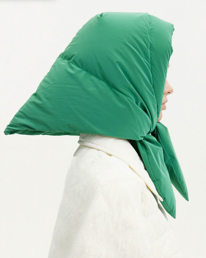 Ienki Ienki - Hustka Hood powder green