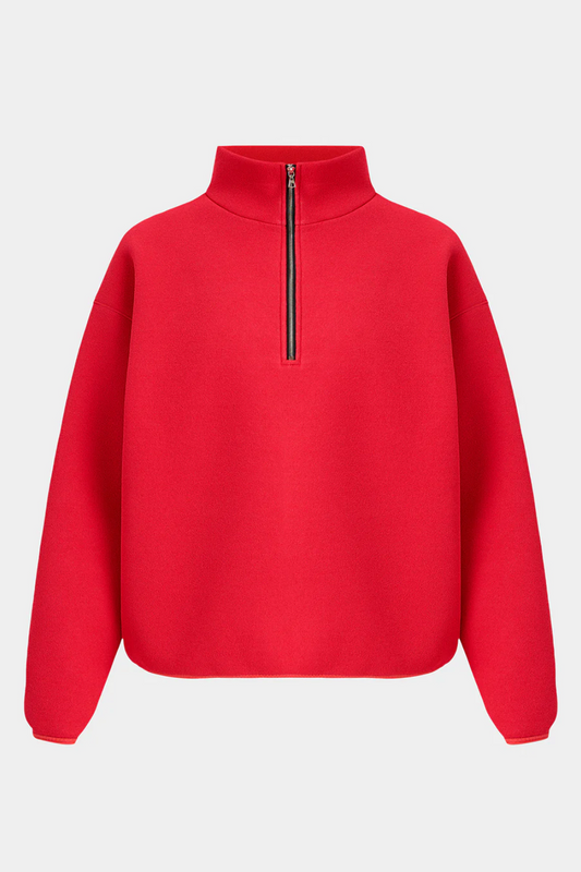 Pull Zippé rouge Rocky
