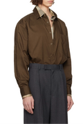 Chemise washed finx typewriter Dark brown