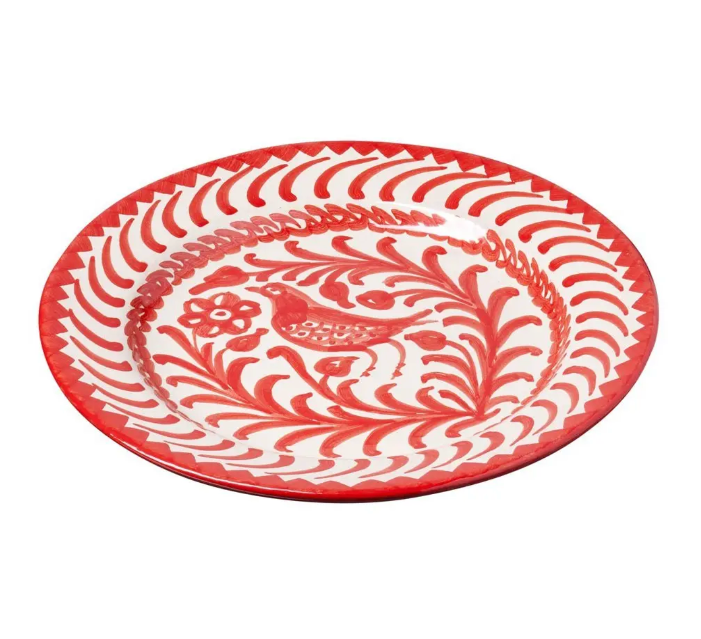 Assiette à dessert oiseau rouge Casa Lopez