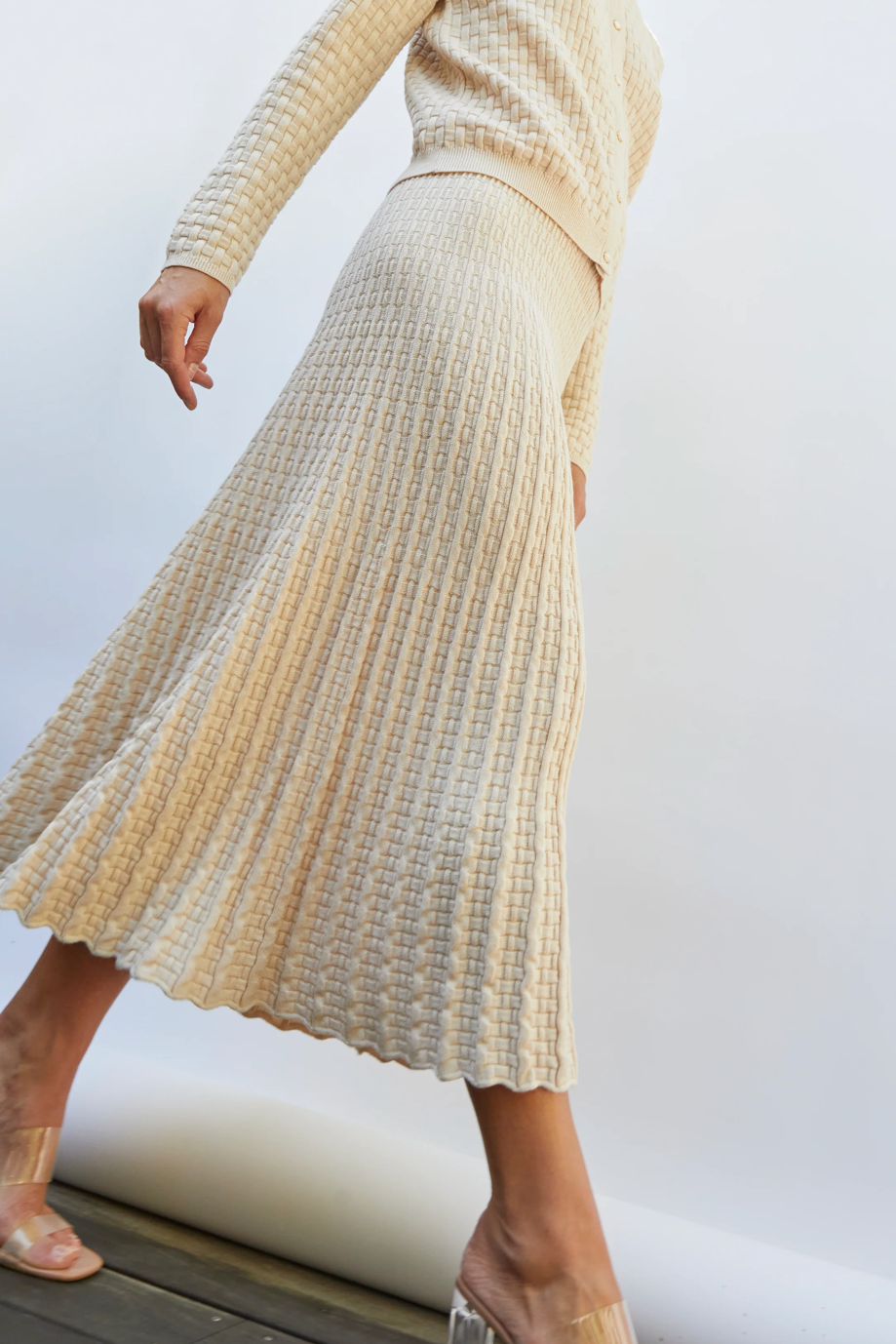 Jupe longue maille cannage Dune Thelma MOLLI