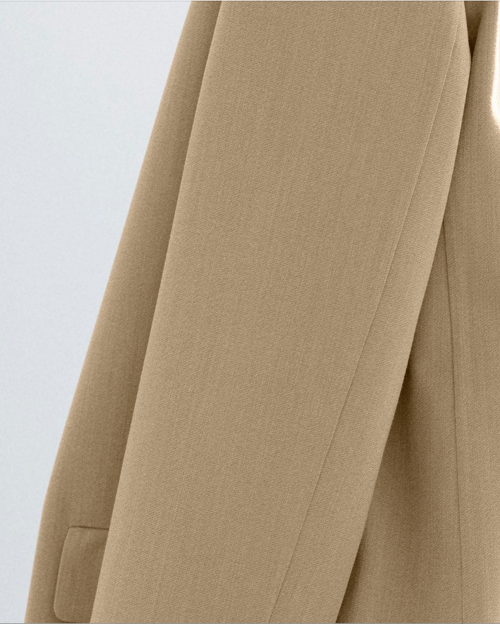 Manteau structurée en gabardine de laine - Entièrement cousu à la main